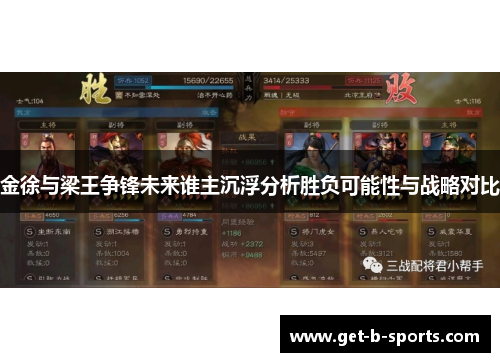 金徐与梁王争锋未来谁主沉浮分析胜负可能性与战略对比